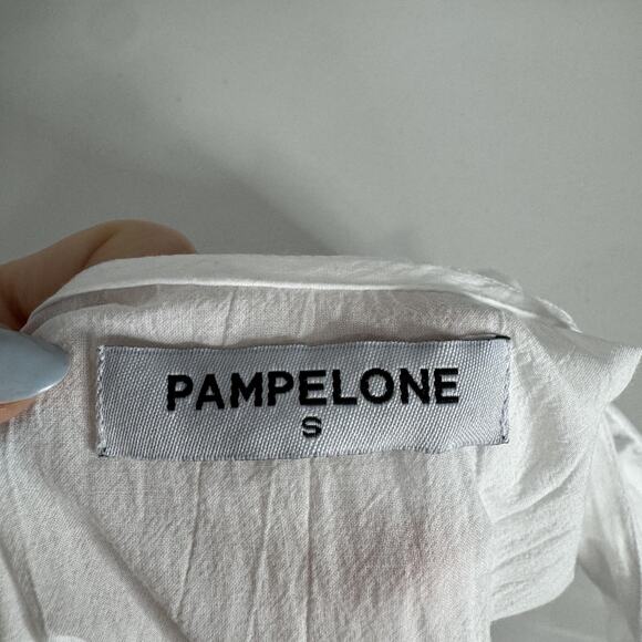 Pampelone Sienna Maxi Dress Womens Small White 100% Cotton Tiered Boho Resort - Picture 9 of 15